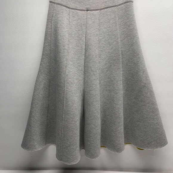 Anthropologie Maeve Gray/Yellow High A-Line Skirt - Picture 2 of 8
